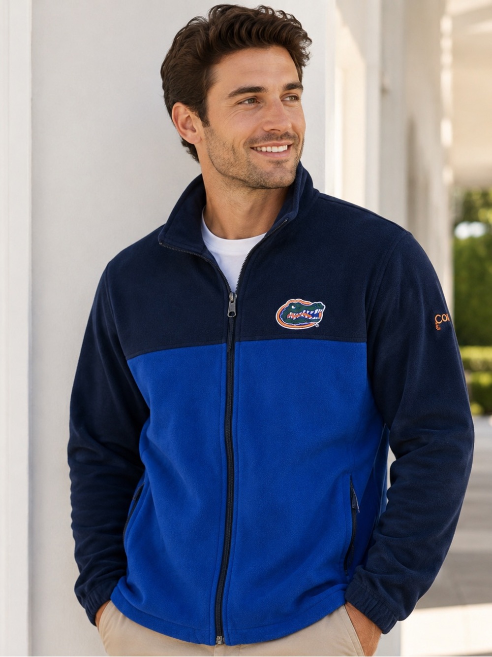 Columbia Collegiate Florida Gators Fleece Jacket | Size M | Navy Blue Full Zip